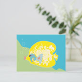 Skurrile tropische Fisch-Ozean-Kunst Postkarte (Stehend Vorderseite)