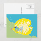 Skurrile tropische Fisch-Ozean-Kunst Postkarte (Vorne/Hinten)