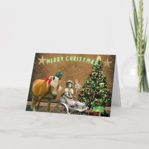 Skurrile Vintage-Weihnachtswünsche Feiertagskarte