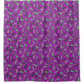 Skurrile violette Gurken Bunt Duschvorhang (Vorderseite)