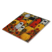 Skurrile Volkskunst-Halloween-Patch Fliese (Seite)