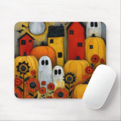 Skurrile Volkskunst-Halloween-Patch Mousepad (Mit Mouse)