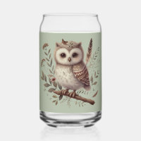 Skurrile Wald-Eulen-Botanik-Illustration