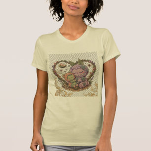 Skurrile Wald-Fantasie-Kreaturen Herz-Kranz T-Shirt