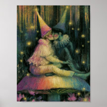 Skurrile Wald-Pilz-Fee-Traum-Romantik-Kunst