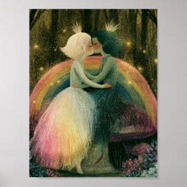 Skurrile Wald-Pilz-Fee-Traumromanze Poster