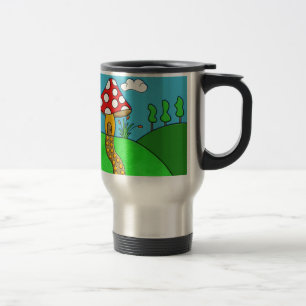 Skurrile Waldpilzkunst Reisebecher