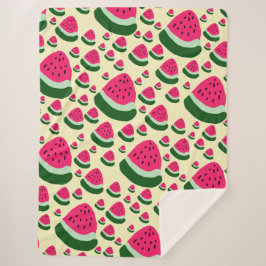 Skurrile Wassermelonen Süßes Sommerfruchtmuster  Sherpadecke