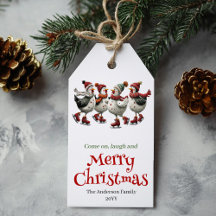 Skurrile Weihnachts-Hühner-Anhänger personalisierb