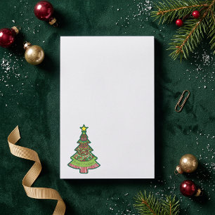 Skurrile Weihnachtsbaum-Feiertags-Lehrer Post-it Klebezettel