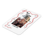 Skurrile Weihnachtskarte mit Foto und Doodle-Desig Magnet (Linke Seite)