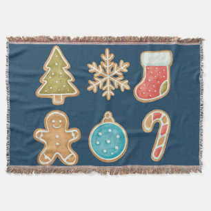 Skurrile Weihnachtsplätzchen-Icons Decke