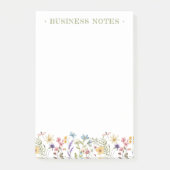 Skurrile Wildblumenblüte Farbige Frühlingsblumen Post-it Klebezettel (Vorderseite)