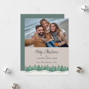 Skurrile Winterurlaub Familienfoto Weihnachten
