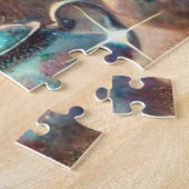 Skurrile Wunderland-Illustration Alice & Kaninchen Puzzle (Seite)