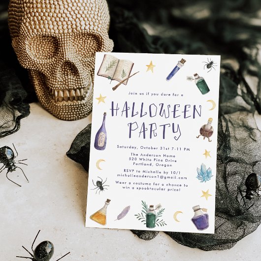 Skurrile Zaubertränke Halloween-Party Einladung