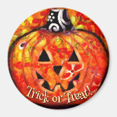 Skurriler abstrakter Jack O Lantern personalisiert Magnet (Vorne)