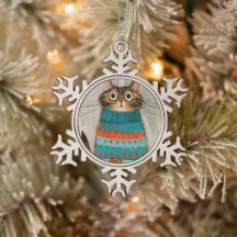 Skurriler hässlicher Weihnachtspullover-Keks-Kater
