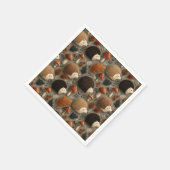 Skurriler Herbst-Igel- und Pilzmuster Serviette (Ecke)