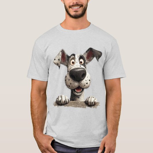 Skurriler Hund T-Shirt (Vorderseite)