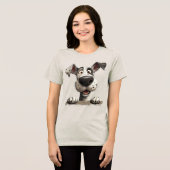 Skurriler Hund Tri-Blend Shirt (Vorderseite voll)