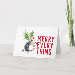 Skurriler Igel Frohe Weihnachten Alles Gute Weihna Karte