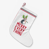 skurriler Igel Merry alles Kleiner Weihnachtsstrumpf (Vorderansicht (hängend))