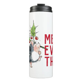 skurriler Igel Merry alles Thermosbecher