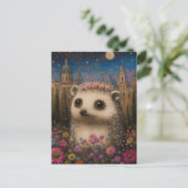 skurriler Igel Postkarte (Stehend Vorderseite)