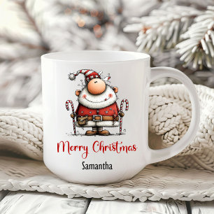 Skurriler lustiger Weihnachtsmann-Fun-Coffee-Mug Kaffeetasse