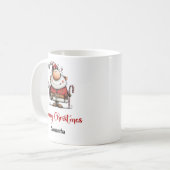 Skurriler lustiger Weihnachtsmann-Fun-Coffee-Mug Kaffeetasse (Vorderseite Links)