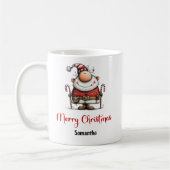 Skurriler lustiger Weihnachtsmann-Fun-Coffee-Mug Kaffeetasse (Links)