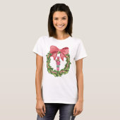 Skurriler Nussknacker-Weihnachtskranz T-Shirt (Vorne ganz)
