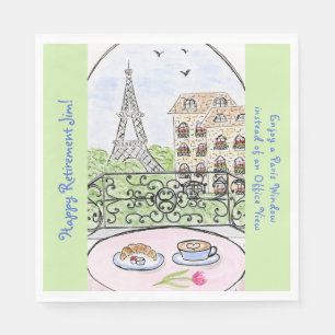 Skurriler Paris Eiffelturm RENTENEINTritt Name Serviette