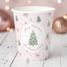 Skurriler Pastellrosa-Christmasbaum nahtlos