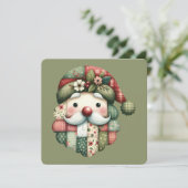 Skurriler Patchwork-Weihnachtsmann-Folk-Christmas- (Stehend Vorderseite)