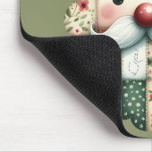 Skurriler Patchwork-Weihnachtsmann im Volkskunstst Mousepad (Ecke)