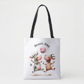 Skurriler Spaß-Tier-Strandtag Tasche (Vorderseite)
