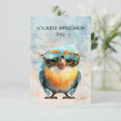 Skurriler Vogel-Tag der Freiwilligenanerkennung (Stehend Vorderseite)