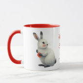 Skurriler Wasserfarben-Hasen-Ostern Tasse (Links)