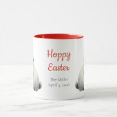 Skurriler Wasserfarben-Hasen-Ostern Tasse (Zentrum)