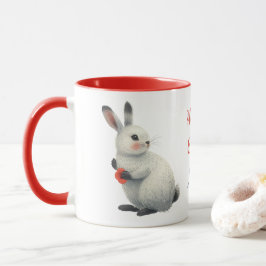 Skurriler Wasserfarben-Hasen-Ostern Tasse