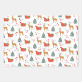 Skurriler Weihnachts-Winter-Wunderland-Set Geschenkpapier Set (Vorderseite 3)