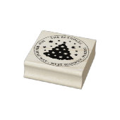 Skurriler Weihnachtsbaum-Feiertagsname Adresse Gummistempel (Stempel)