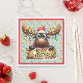 Skurriler Weihnachtselch Serviette (Beispiel)