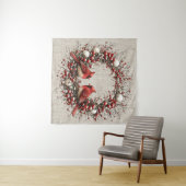 Skurriler Weihnachtskranz Wandteppich (Beispiel (Horizontal))
