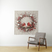 Skurriler Weihnachtskranz Wandteppich (Beispiel)