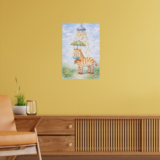 Skurriler Zebradruck Poster (Wohnzimmer 2)