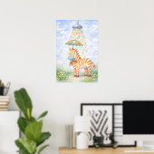 Skurriler Zebradruck Poster (Heimbüro)