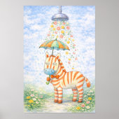 Skurriler Zebradruck Poster (Vorne)